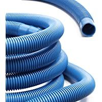 WilTec Manguera Piscina Azul con Manguitos 32mm 12m 165g-m Tubo plástico Piscinas jardín Fabricado en Europa